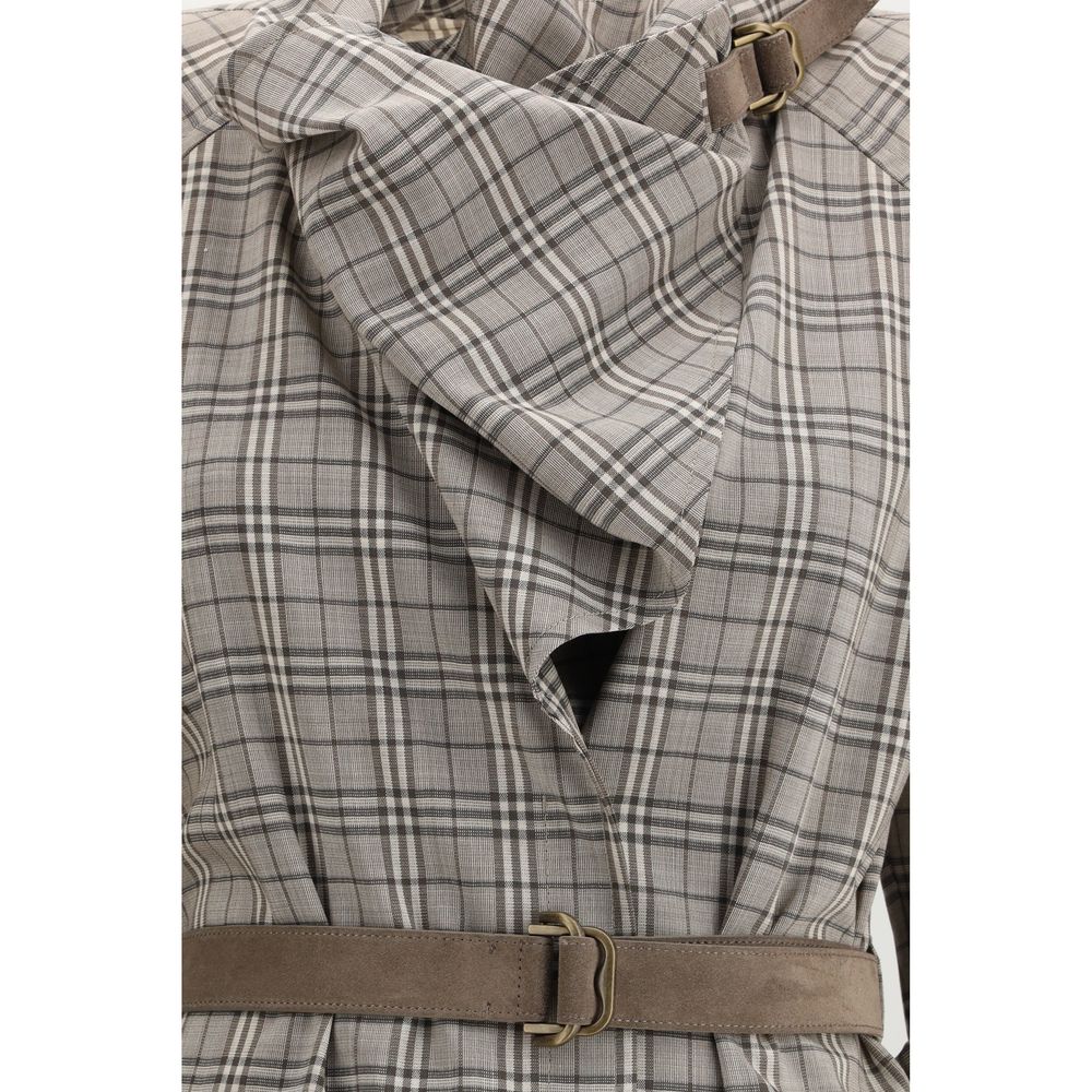 Burberry Gray Wool Casual Women's Dress