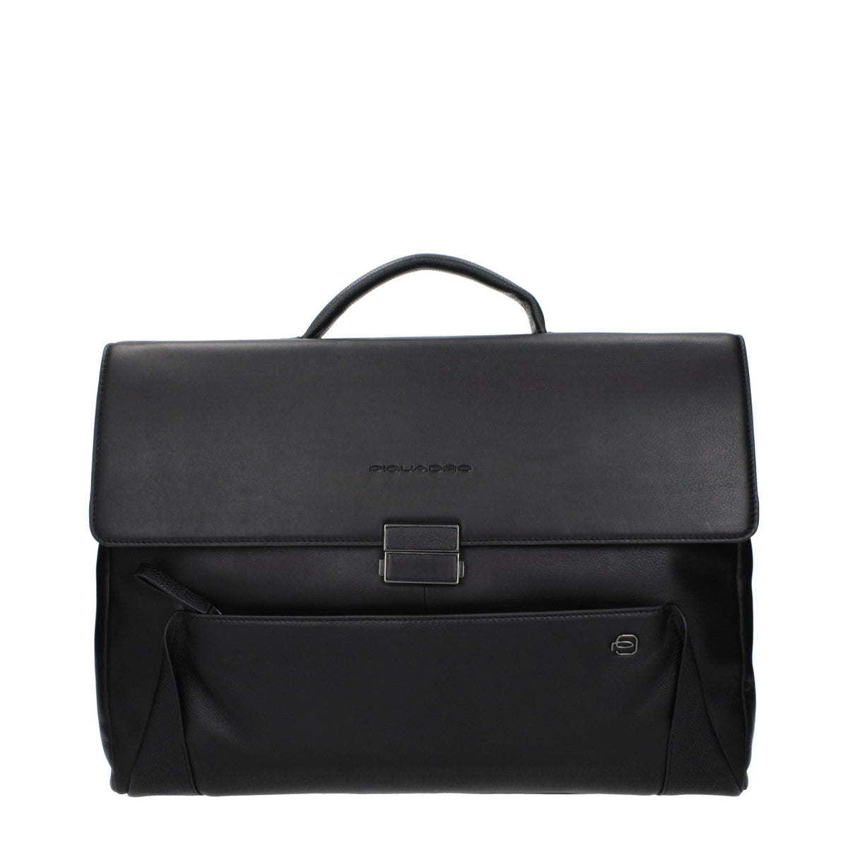 Piquadro Black Leather Business And Laptop Men's Bag