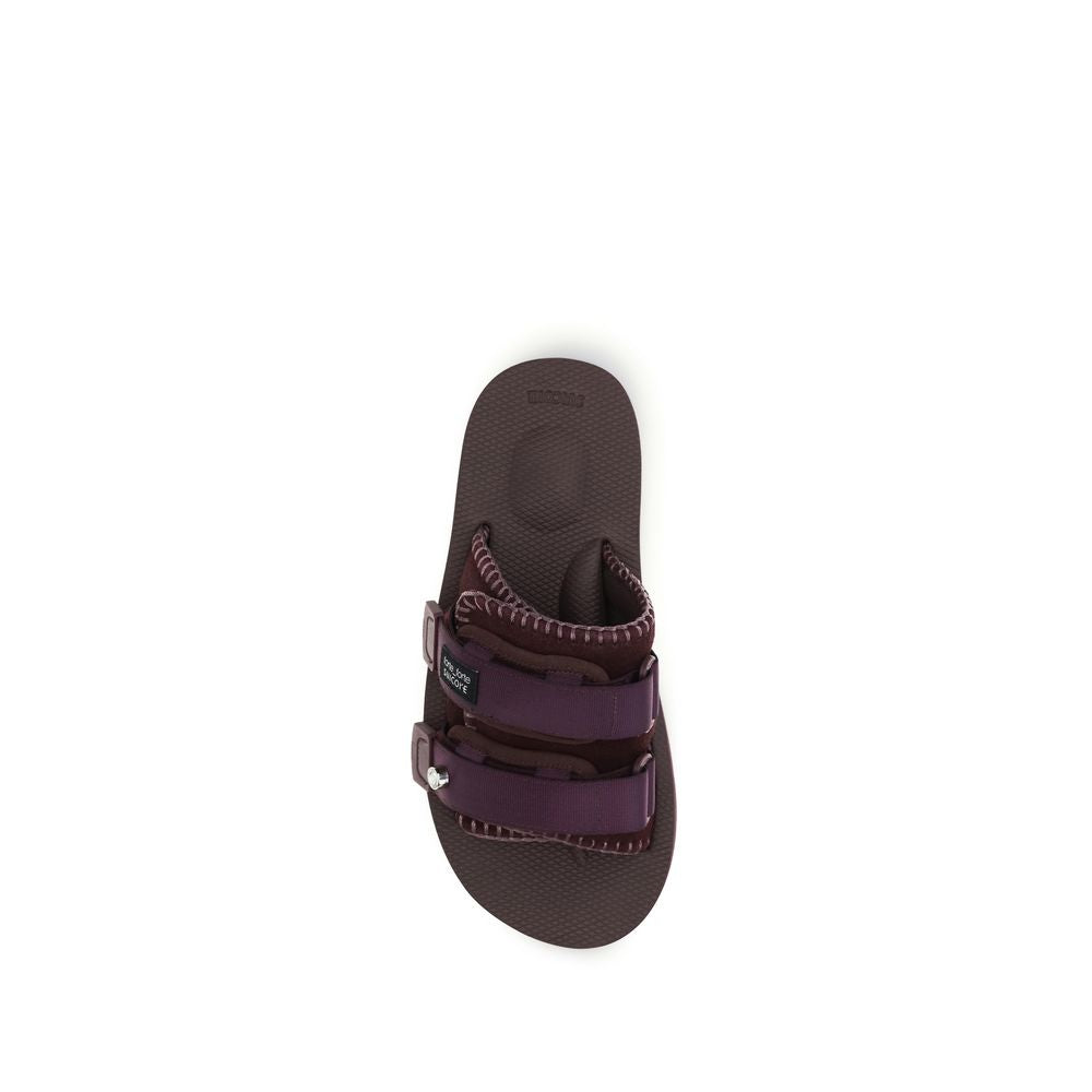 Forte_Forte Purple Polyester Strap-On Women's Sandals