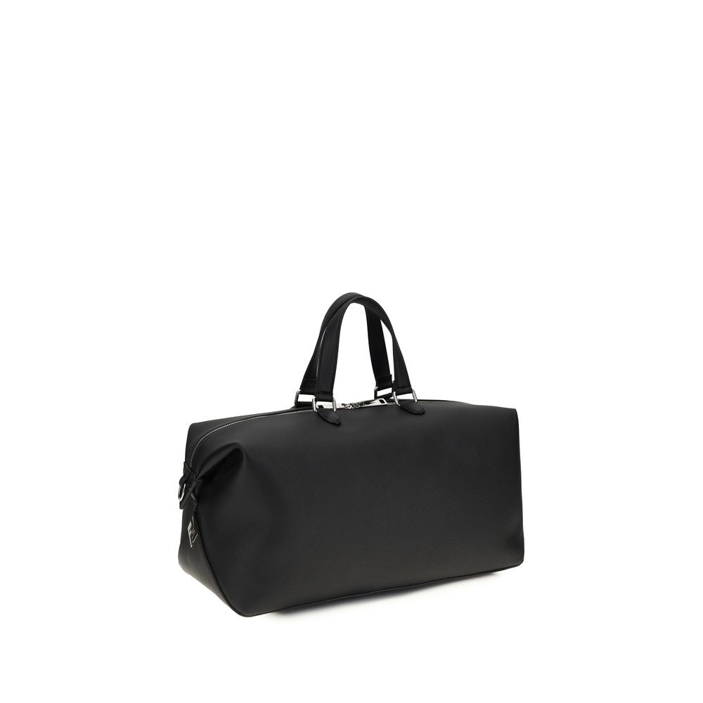 Fendi Black Calf Leather Bos Taurus Luggage And Men's Travel