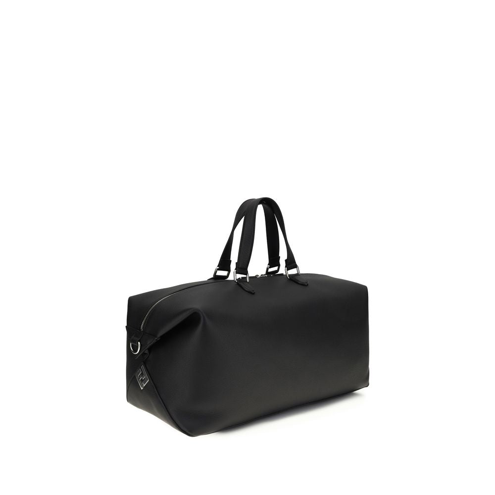 Fendi Black Calf Leather Bos Taurus Luggage And Men's Travel