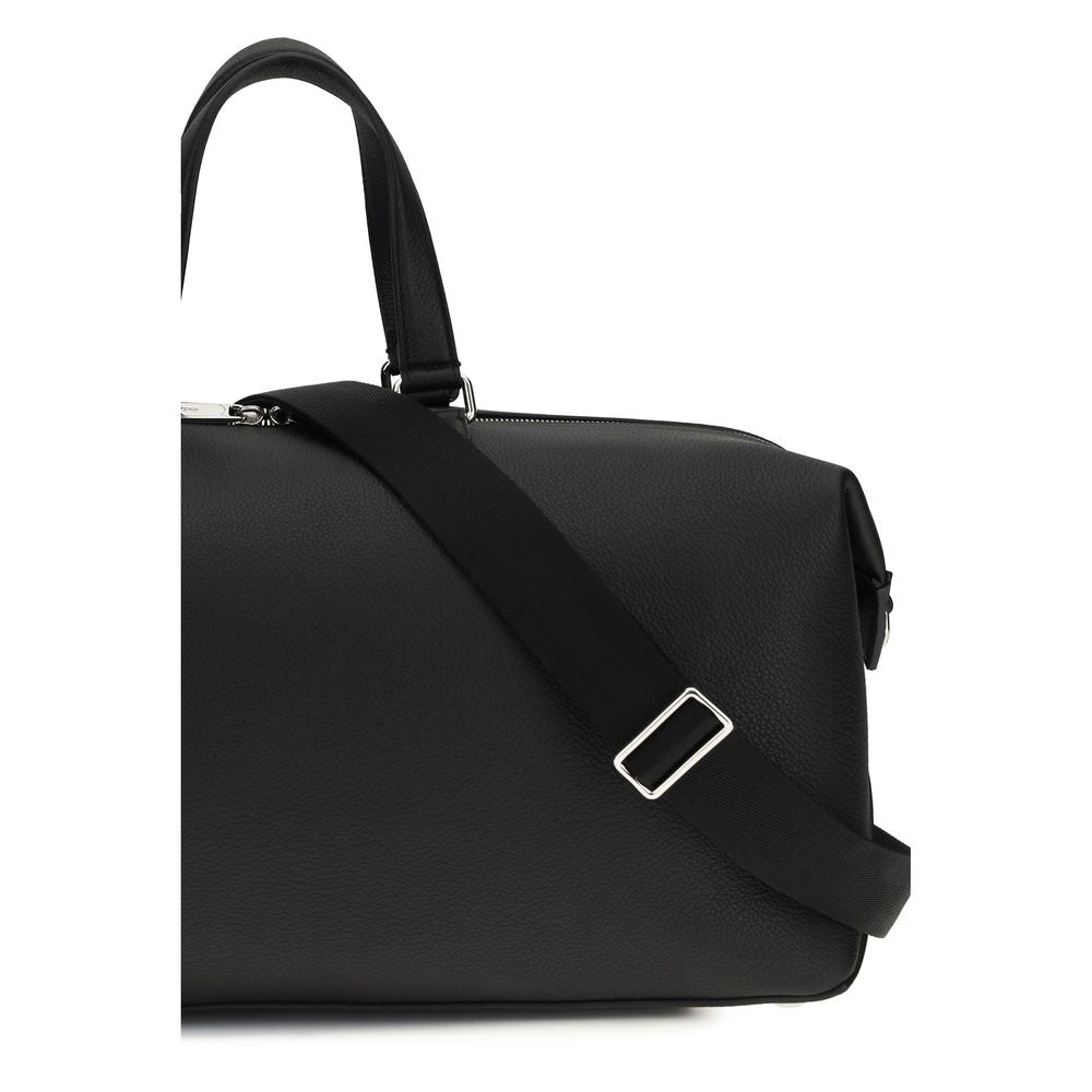 Fendi Black Calf Leather Bos Taurus Luggage And Men's Travel