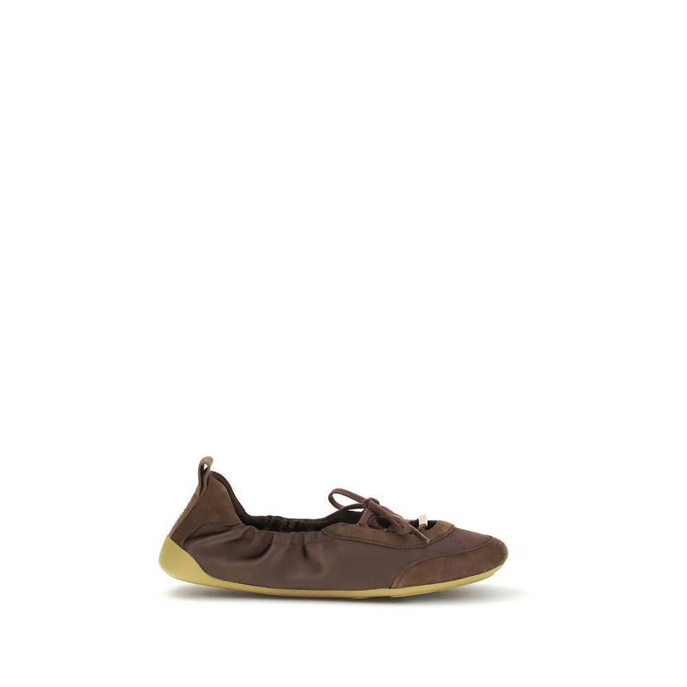 Chloé Brown Polyester Ballet Women's Flats