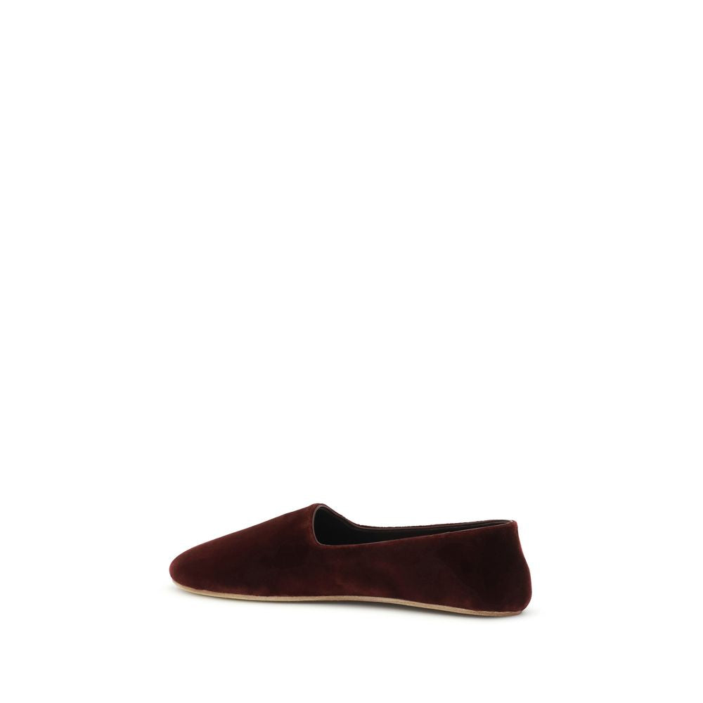 The Row Bordeaux Cotton Slip-On Women's Loafers