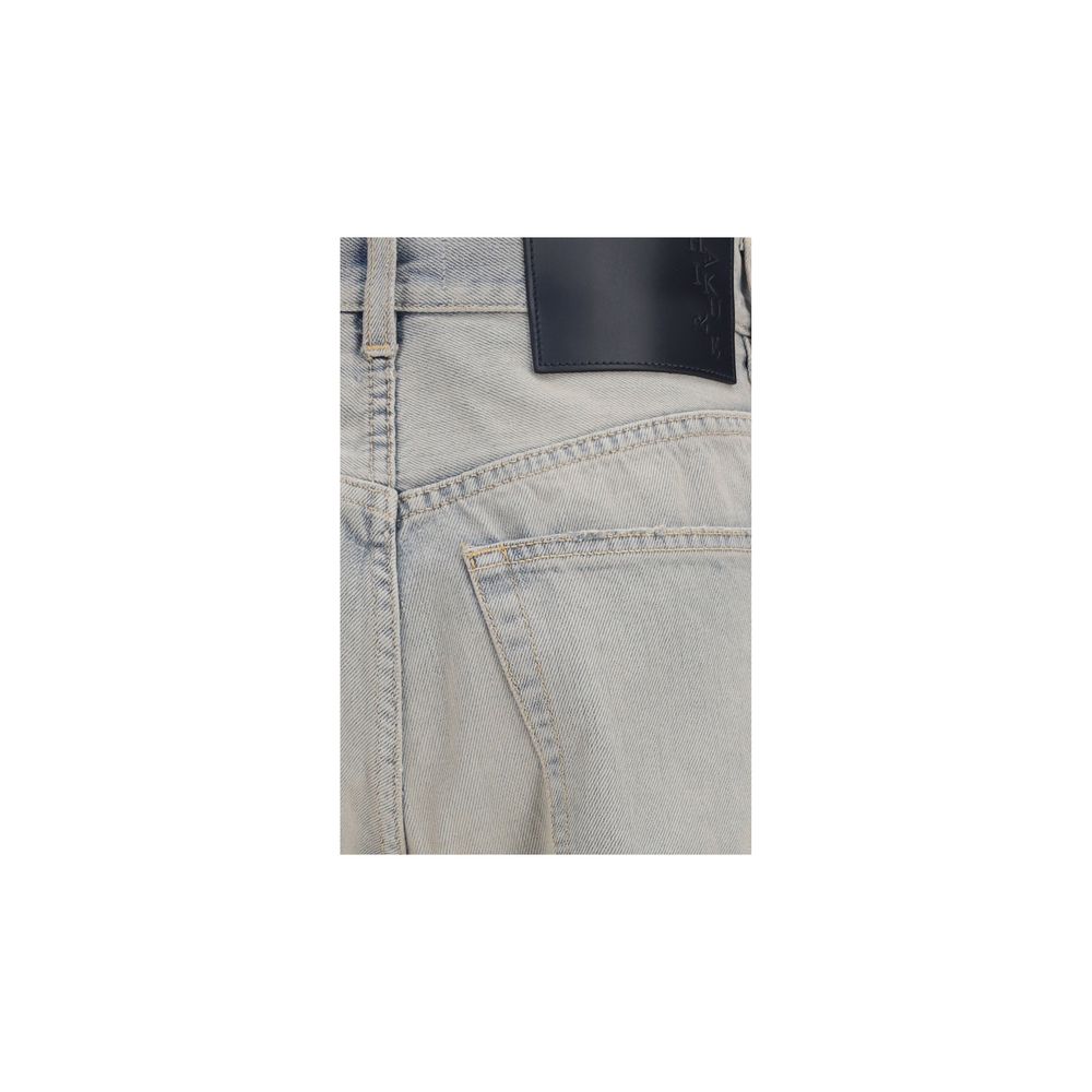 Haikure Blue Cotton Relaxed Fit Women's Jeans