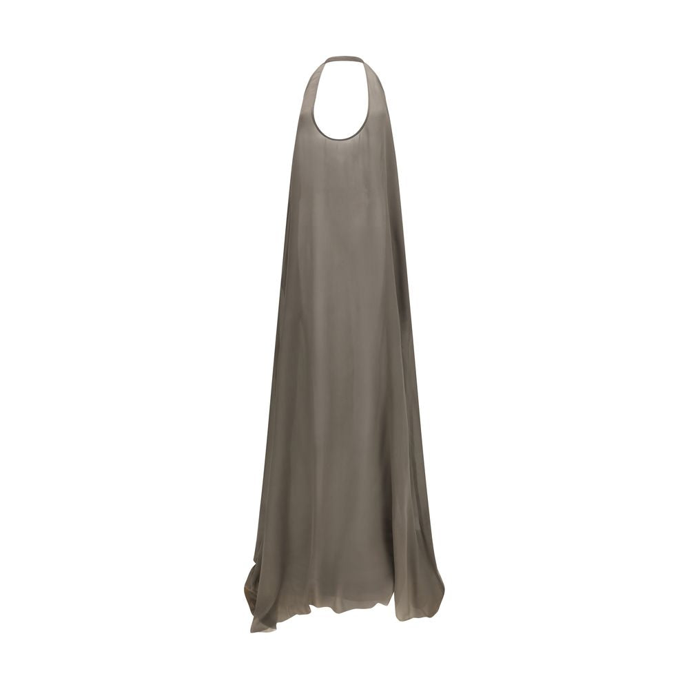 Rick Owens Gray Silk Casual Women's Dress