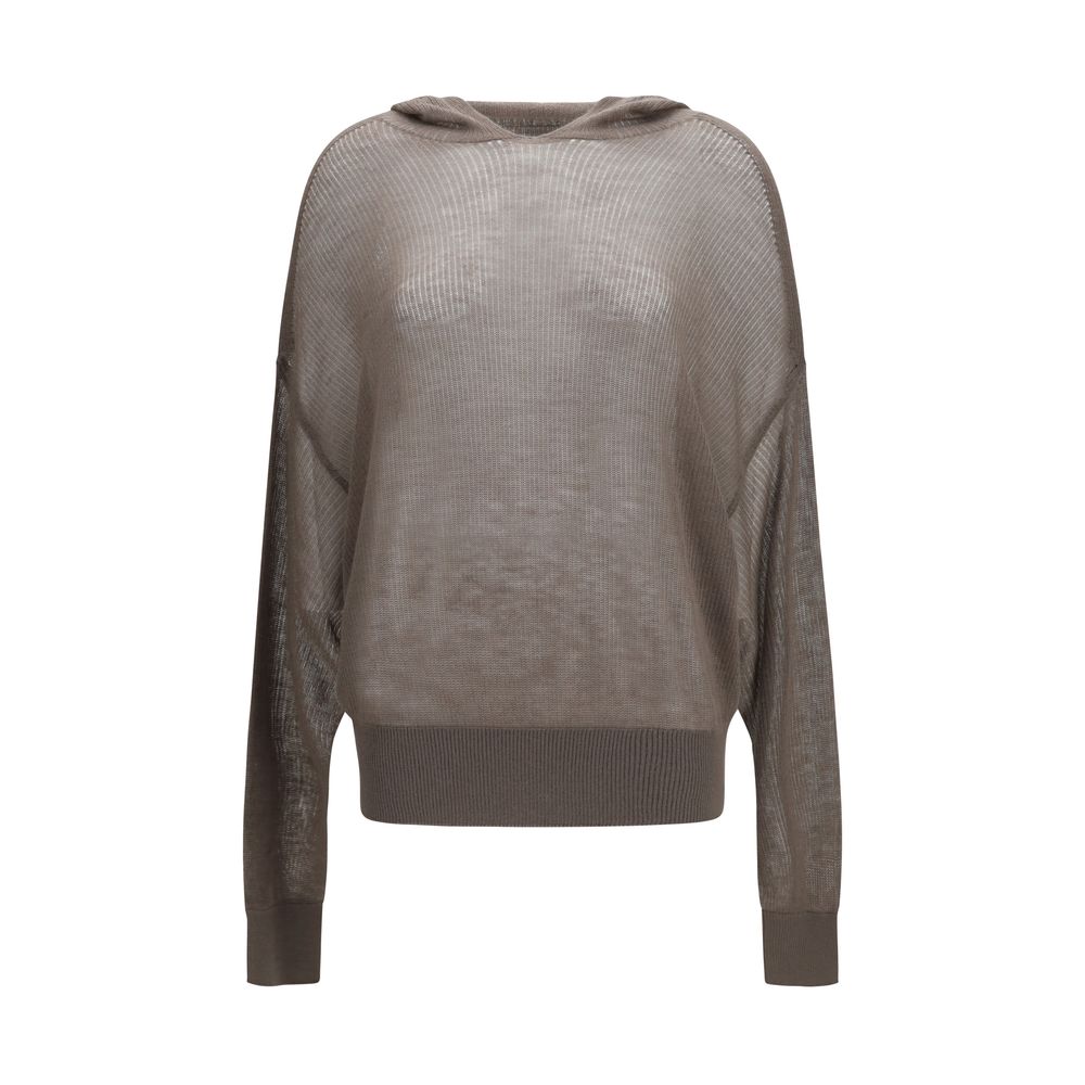 Rick Owens Gray Cashmere Women's Hoodie