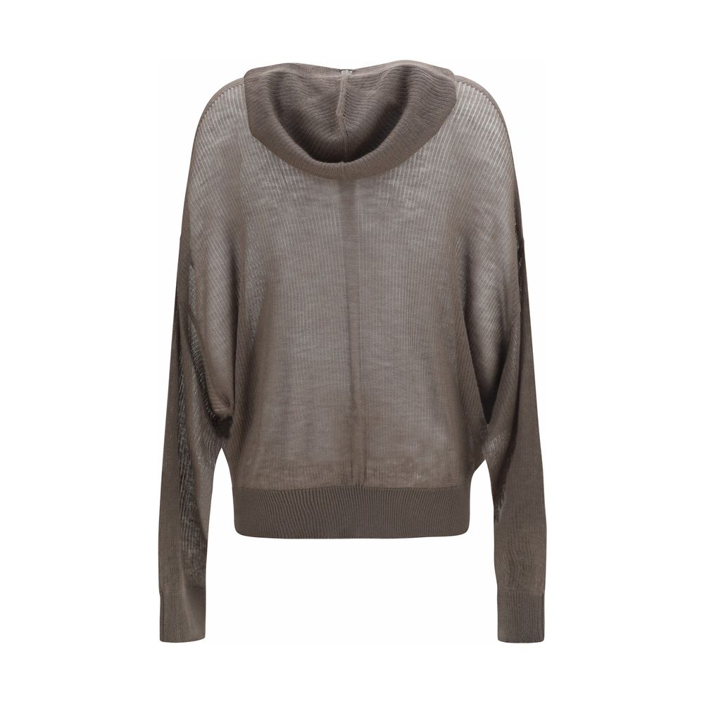 Rick Owens Gray Cashmere Women's Hoodie