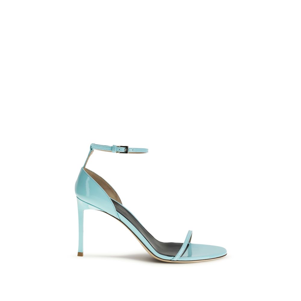 Tom Ford Blue Calf Leather Bos Taurus Stiletto Heel Women's Sandals