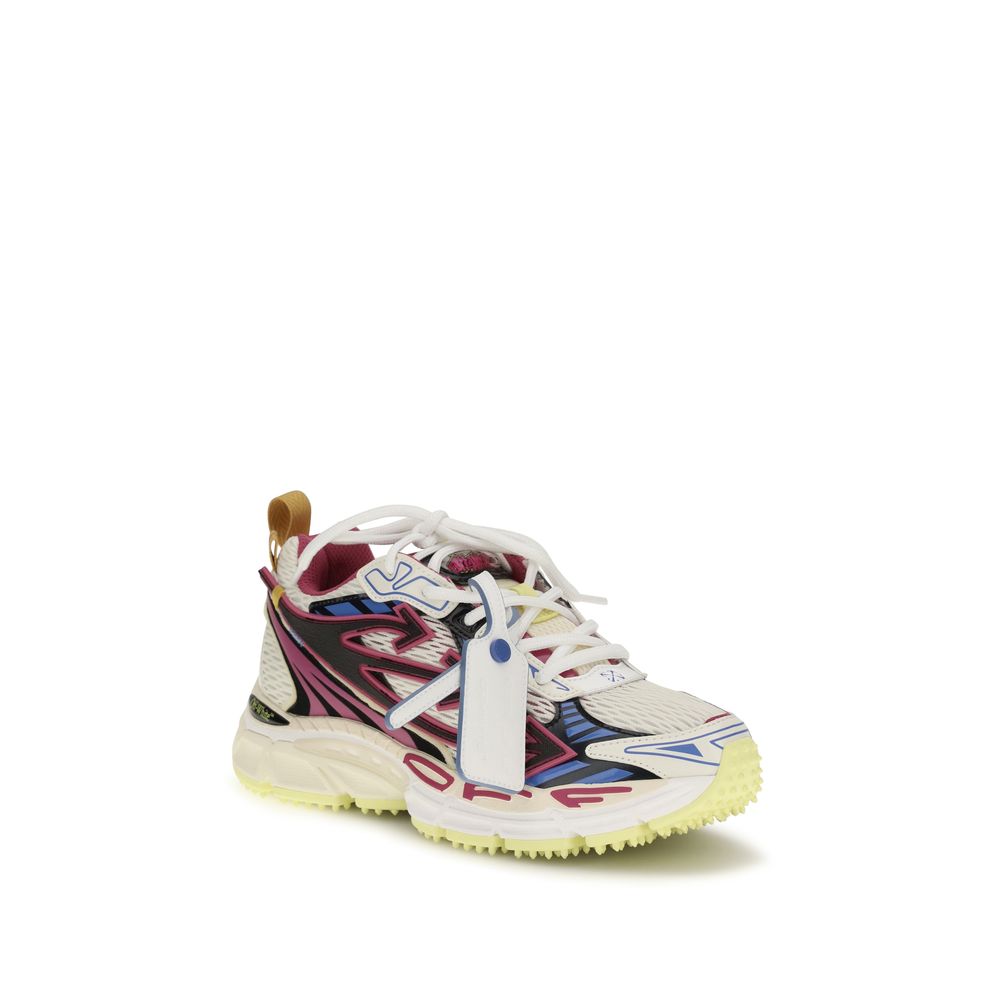Off-White Multicolor Polyamide Athletic Women's Sneakers