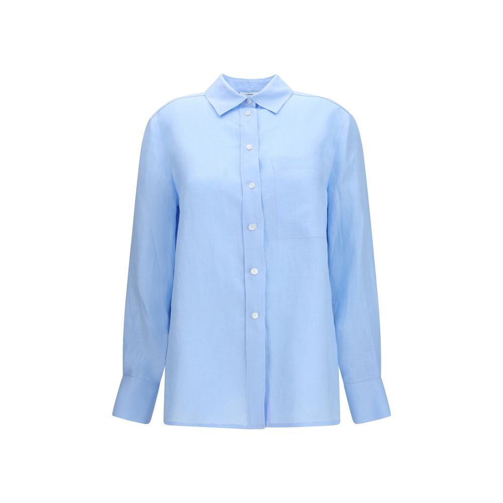 Lardini Blue Linen Dress Women's Shirt