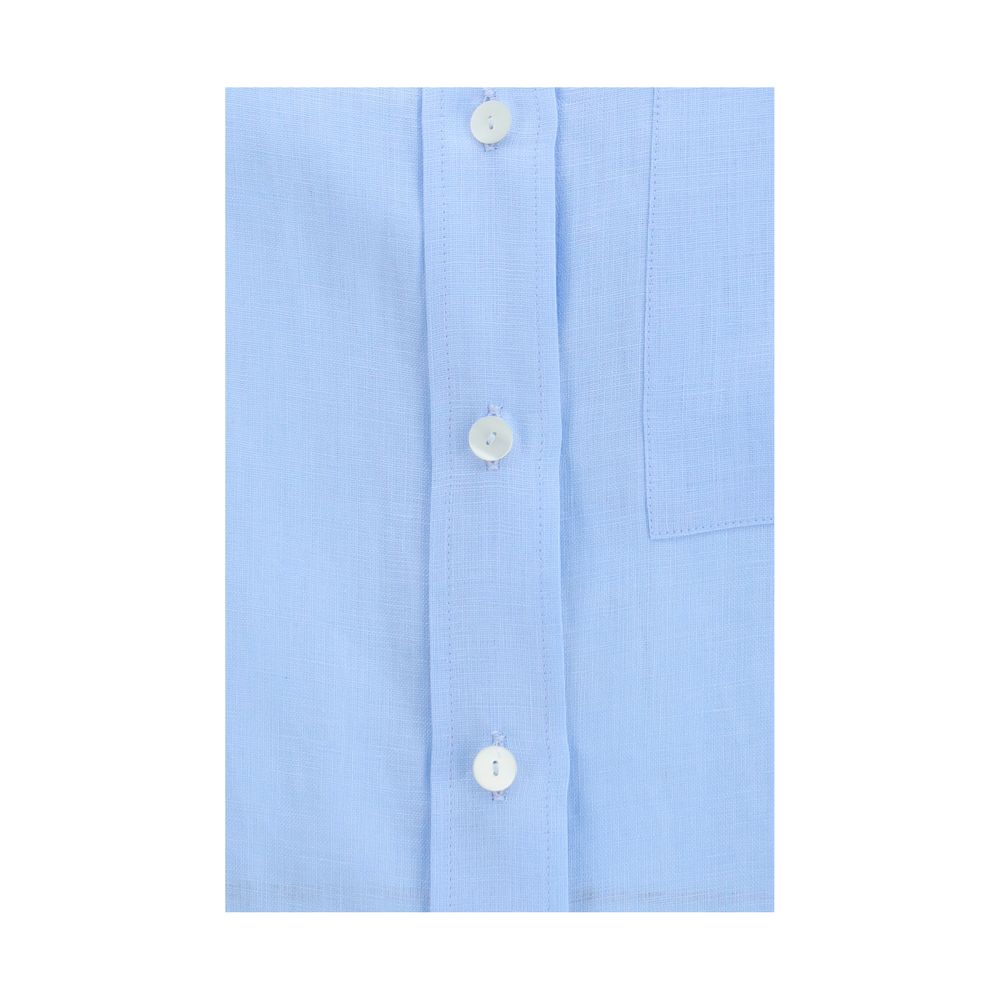 Lardini Blue Linen Dress Women's Shirt