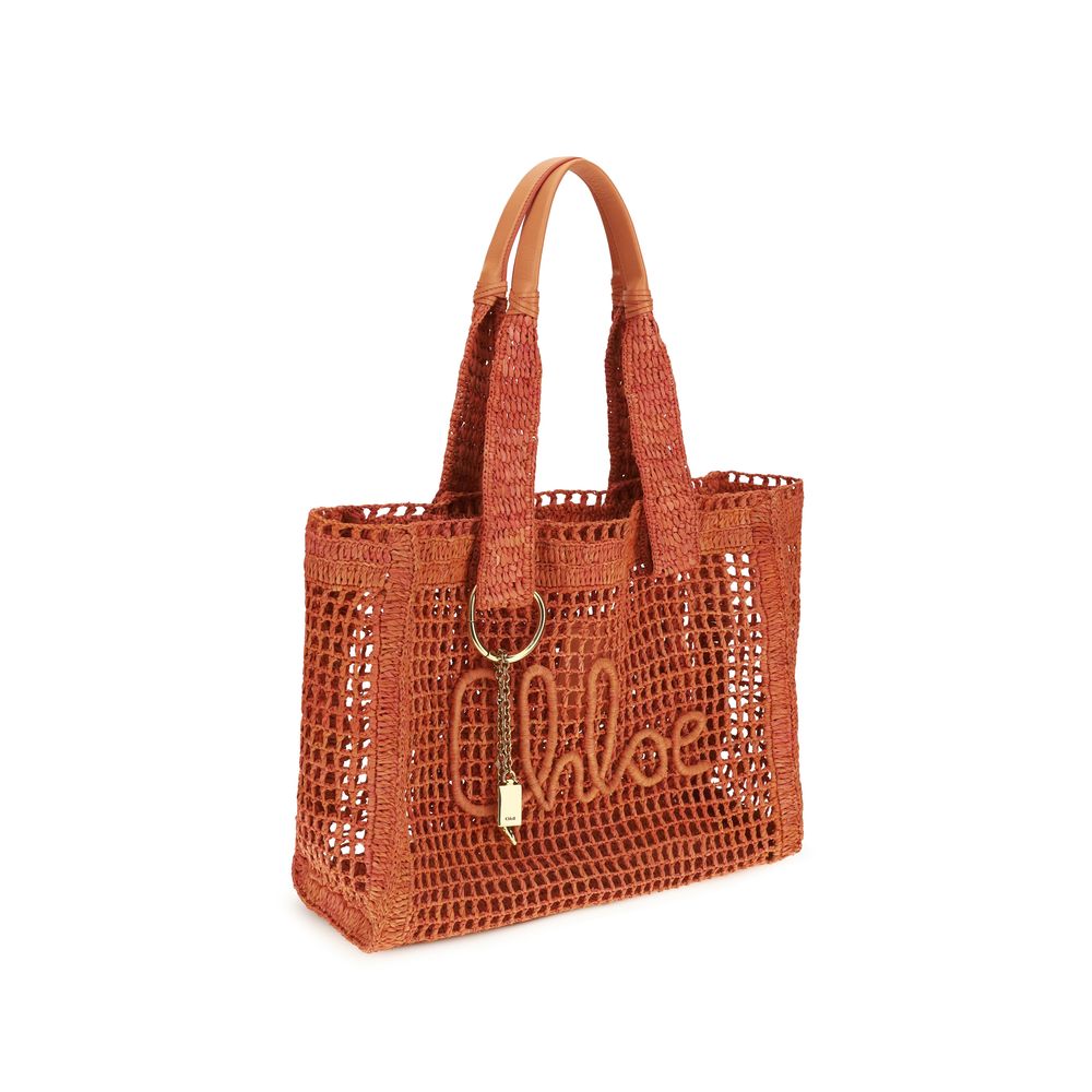 Chloé Multicolor Raffia Shoulder Women's Bag