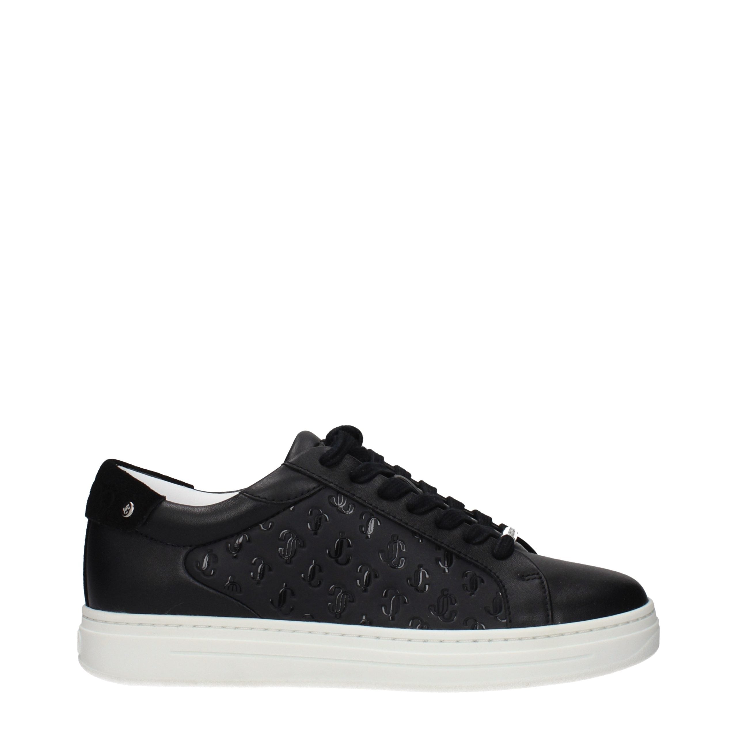Jimmy Choo Black Leather Low Top Women's Sneakers
