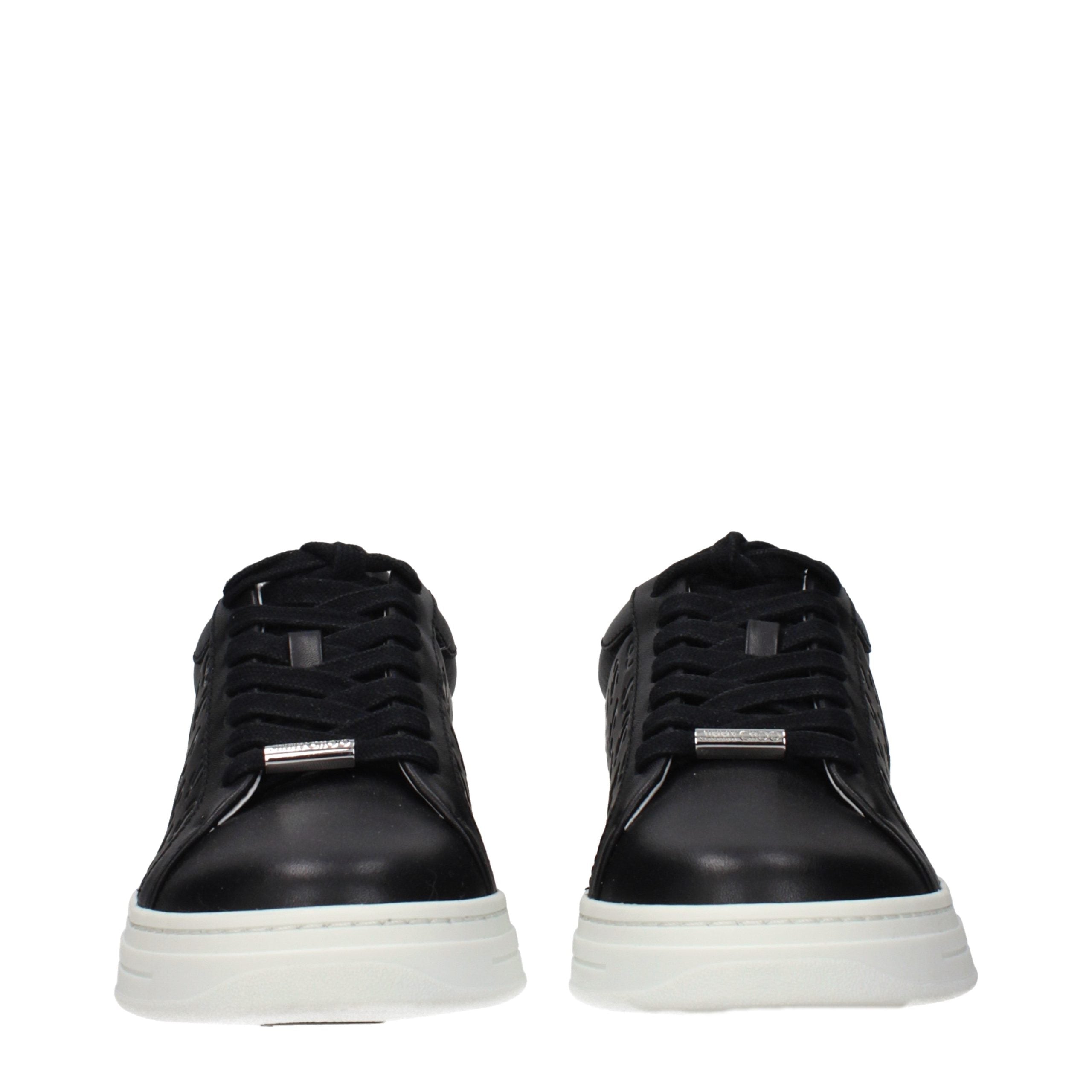 Jimmy Choo Black Leather Low Top Women's Sneakers