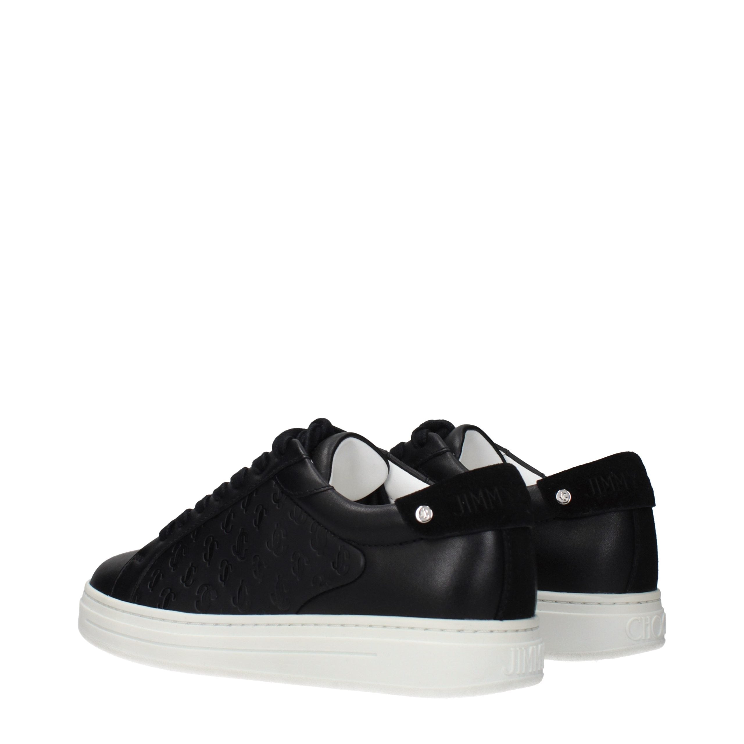 Jimmy Choo Black Leather Low Top Women's Sneakers