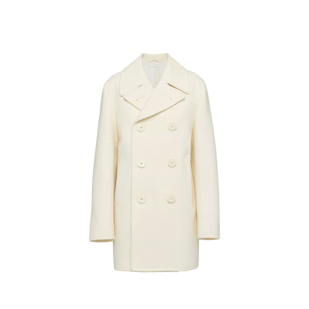 Prada White Wool Women's Coat