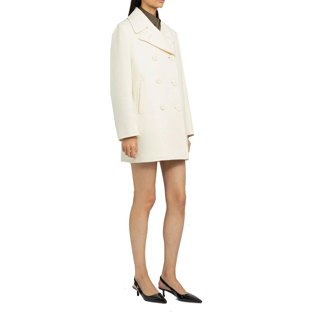 Prada White Wool Women's Coat