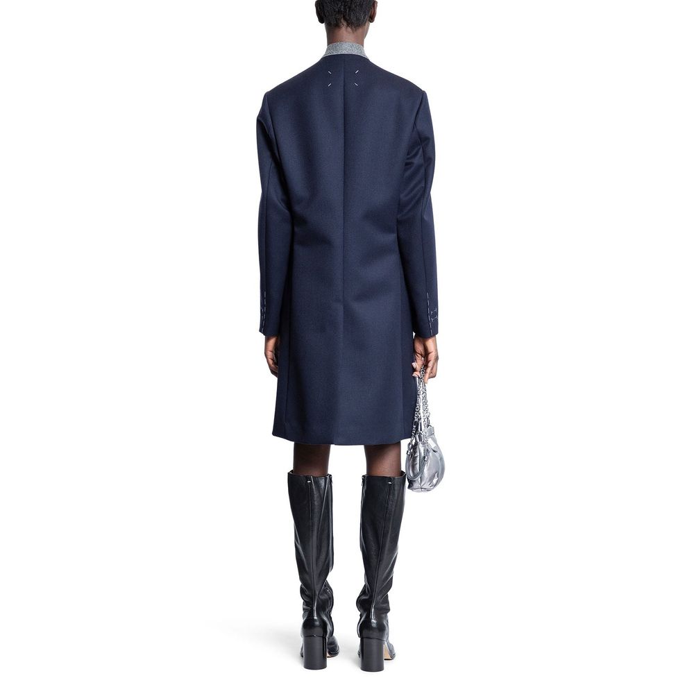 Maison Margiela Blue Wool Women's Coat