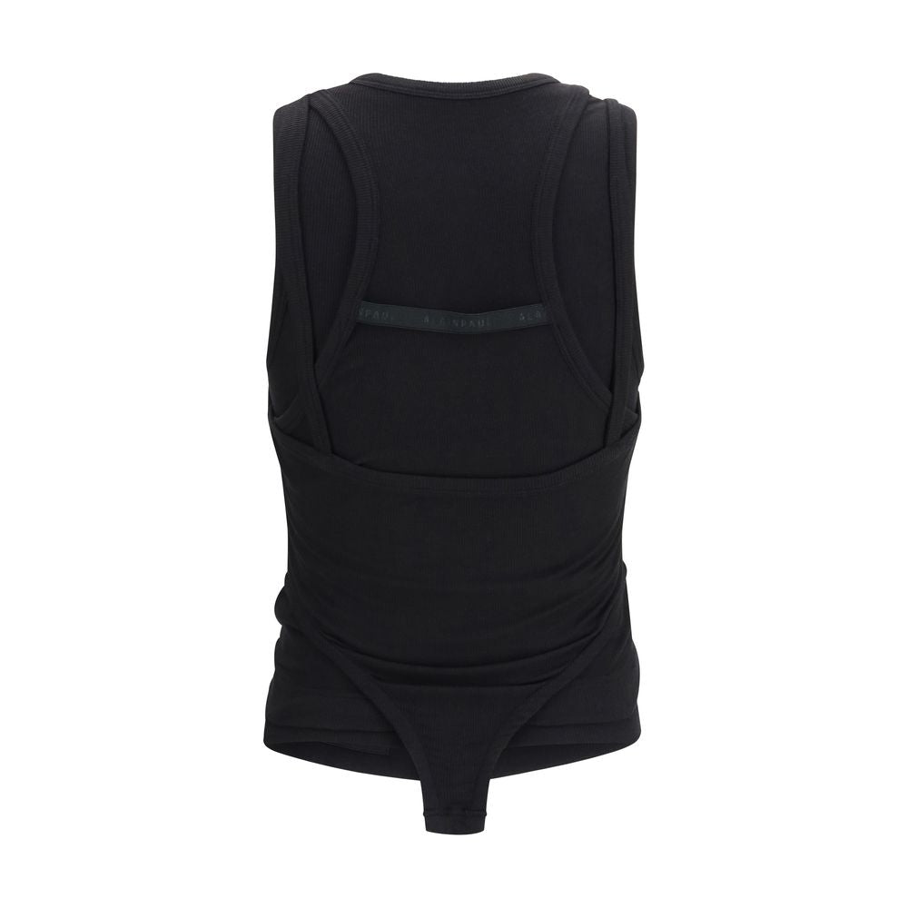 ALAINPAUL Black Lyocell Tank Women's Tops