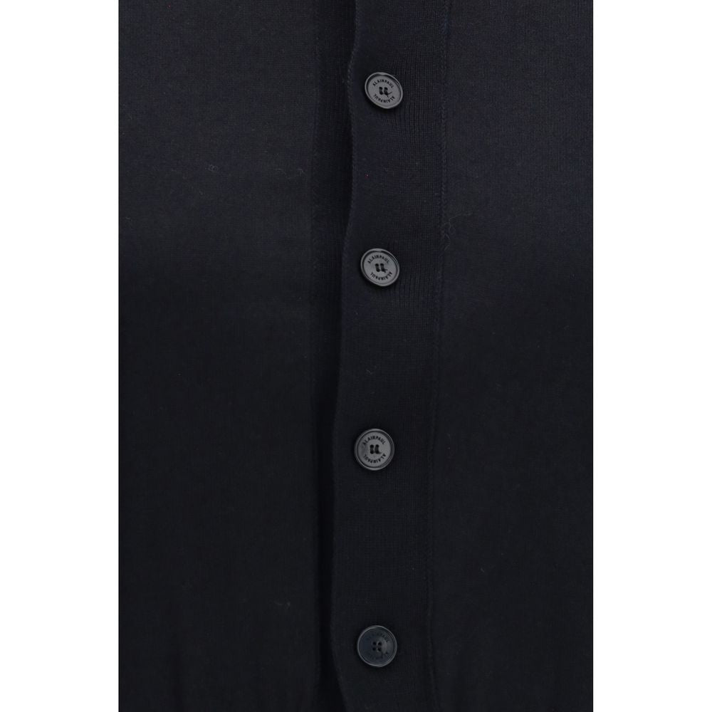 ALAINPAUL Black Cotton Women's Cardigan