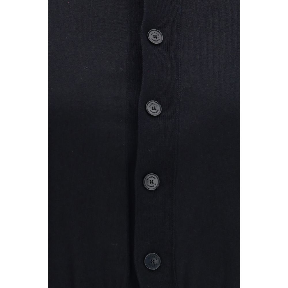 ALAINPAUL Black Cotton Women's Cardigan