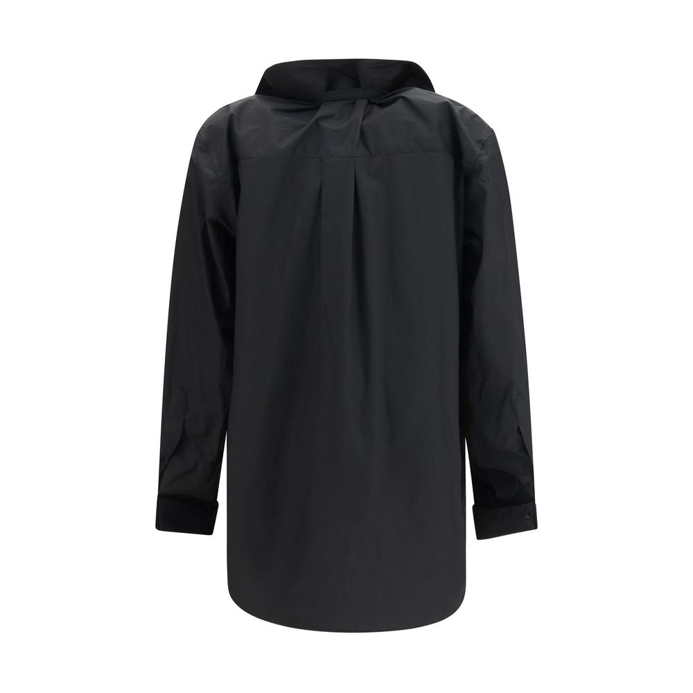 ALAINPAUL Black Cotton Women's Shirt