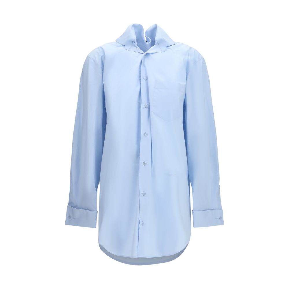 ALAINPAUL Blue Cotton Women's Shirt