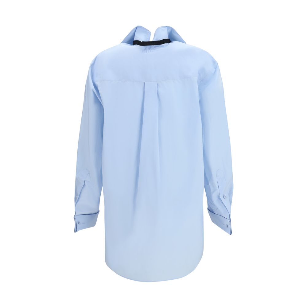 ALAINPAUL Blue Cotton Women's Shirt