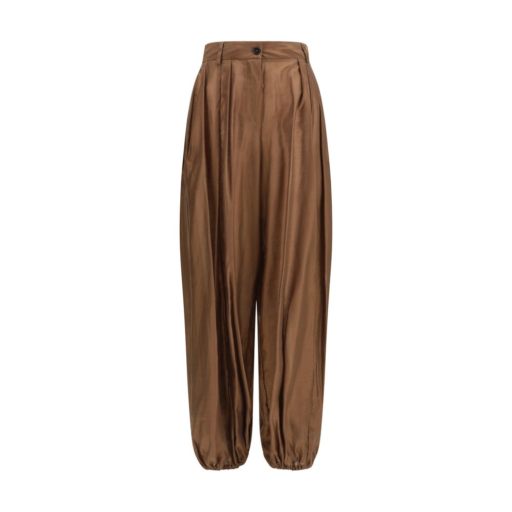 The Latest Brown Polyester Casual Women's Pants