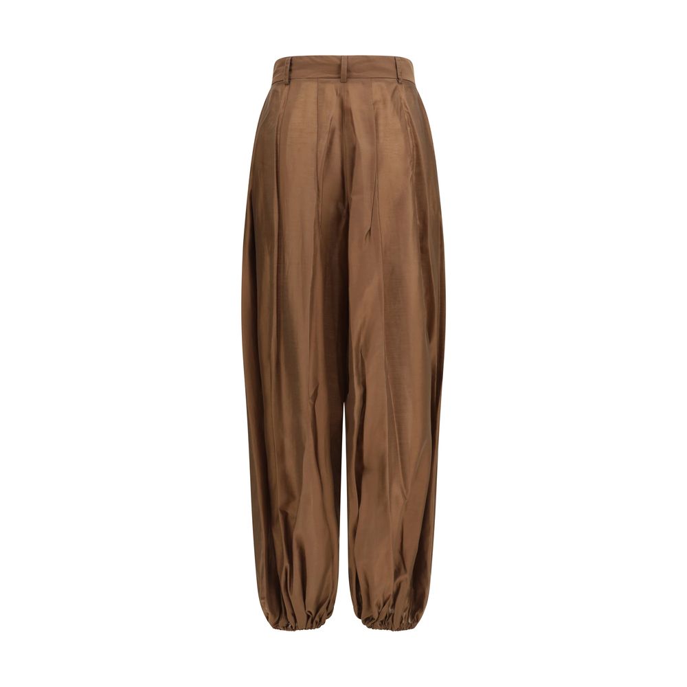 The Latest Brown Polyester Casual Women's Pants