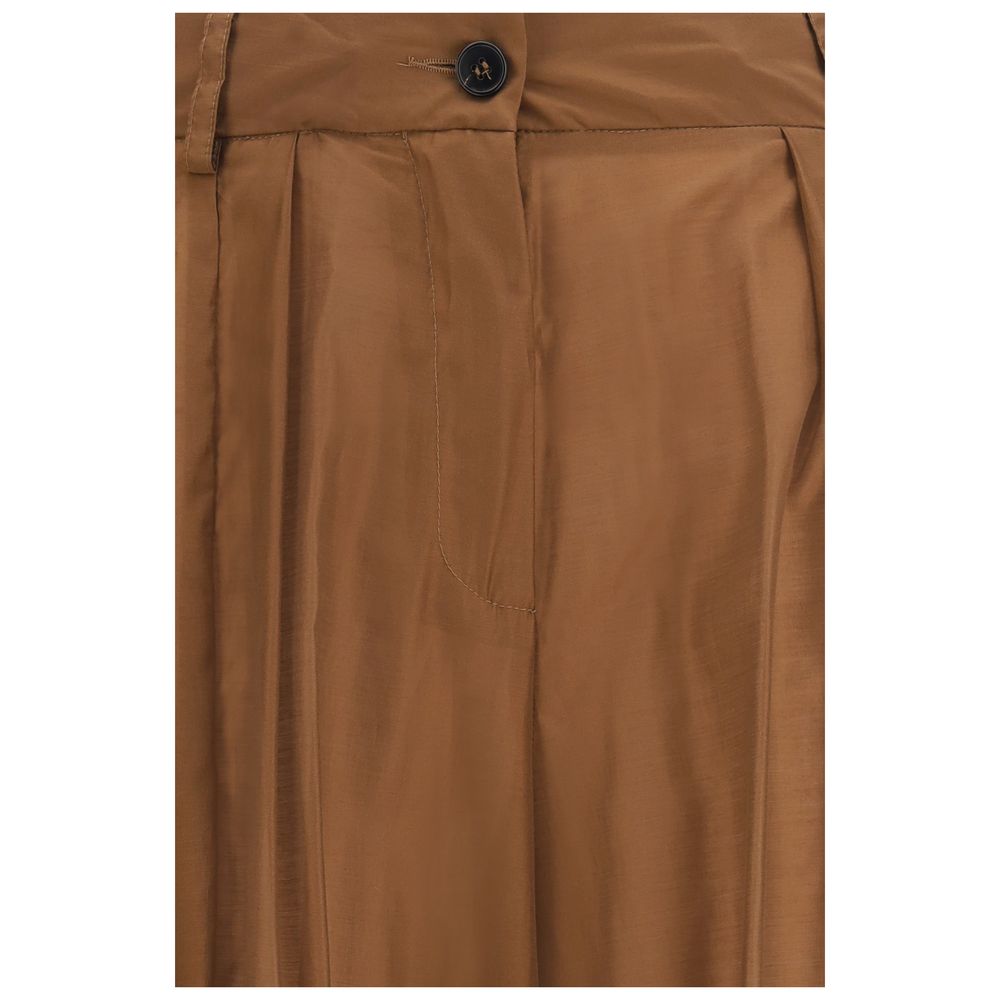 The Latest Brown Polyester Casual Women's Pants