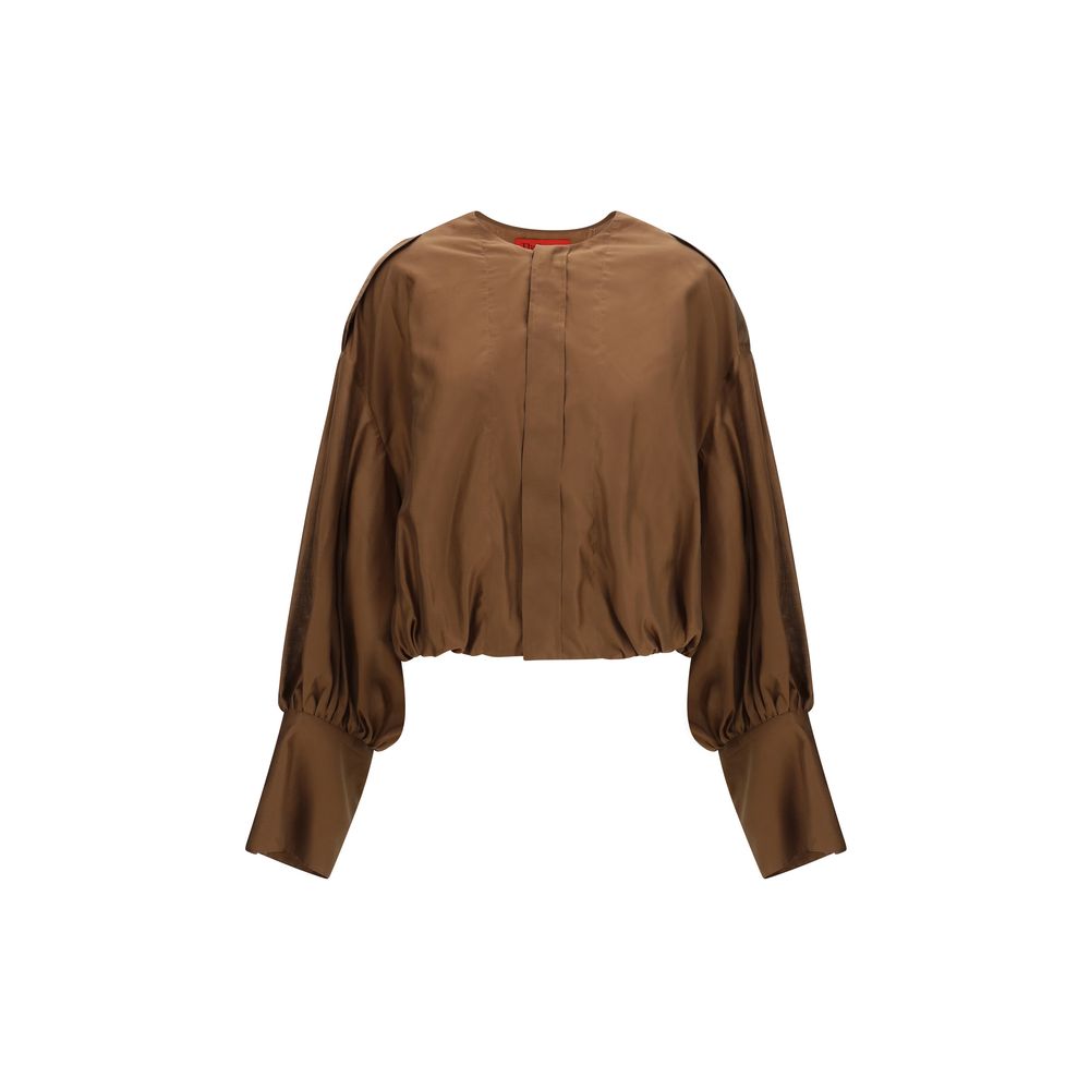 The Latest Brown Lycra Women's Shirt