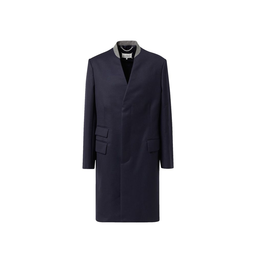 Maison Margiela Blue Wool Men's Coat