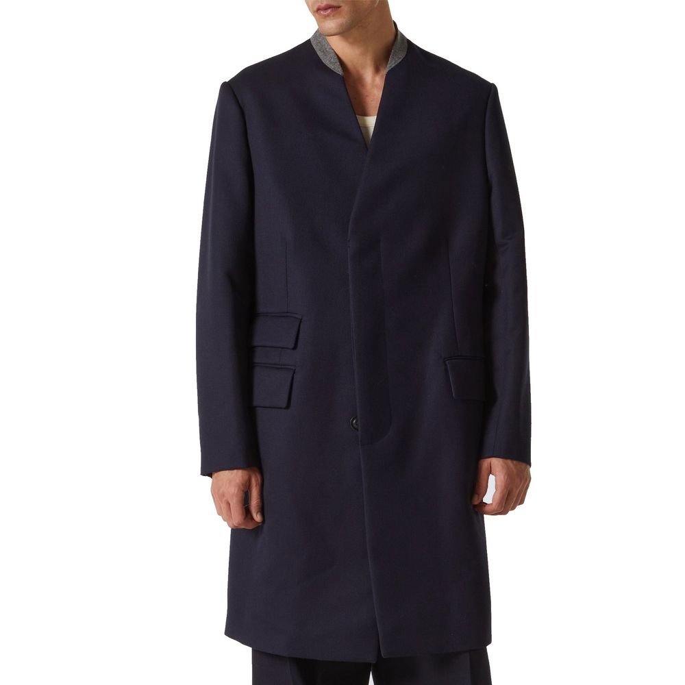Maison Margiela Blue Wool Men's Coat