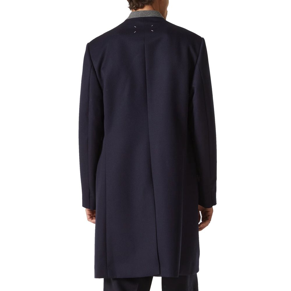 Maison Margiela Blue Wool Men's Coat