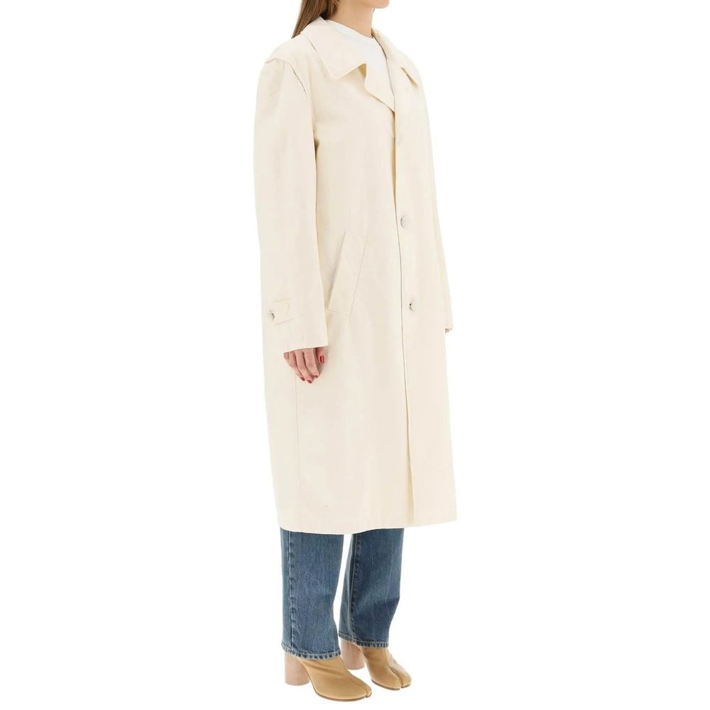 Maison Margiela White Cotton Women's Coat