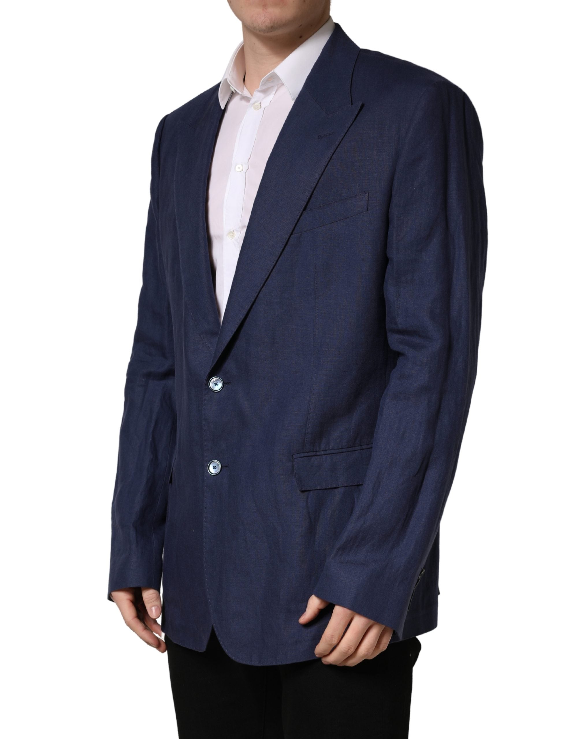 Dolce & Gabbana Blue Single Breasted 2 Button Suit Men's Jacket