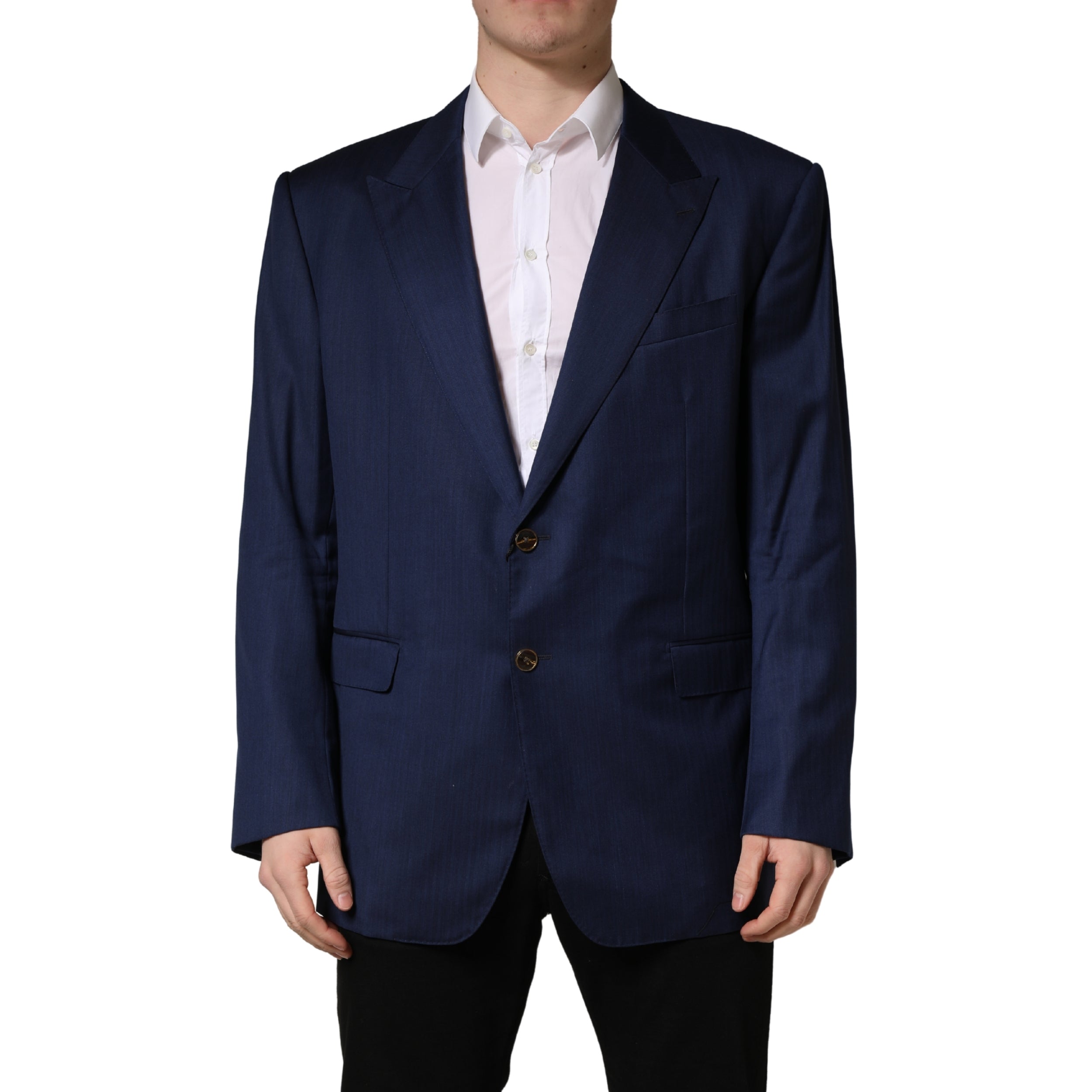 Dolce & Gabbana Blue Single Breasted 2 Button Suit Men's Jacket