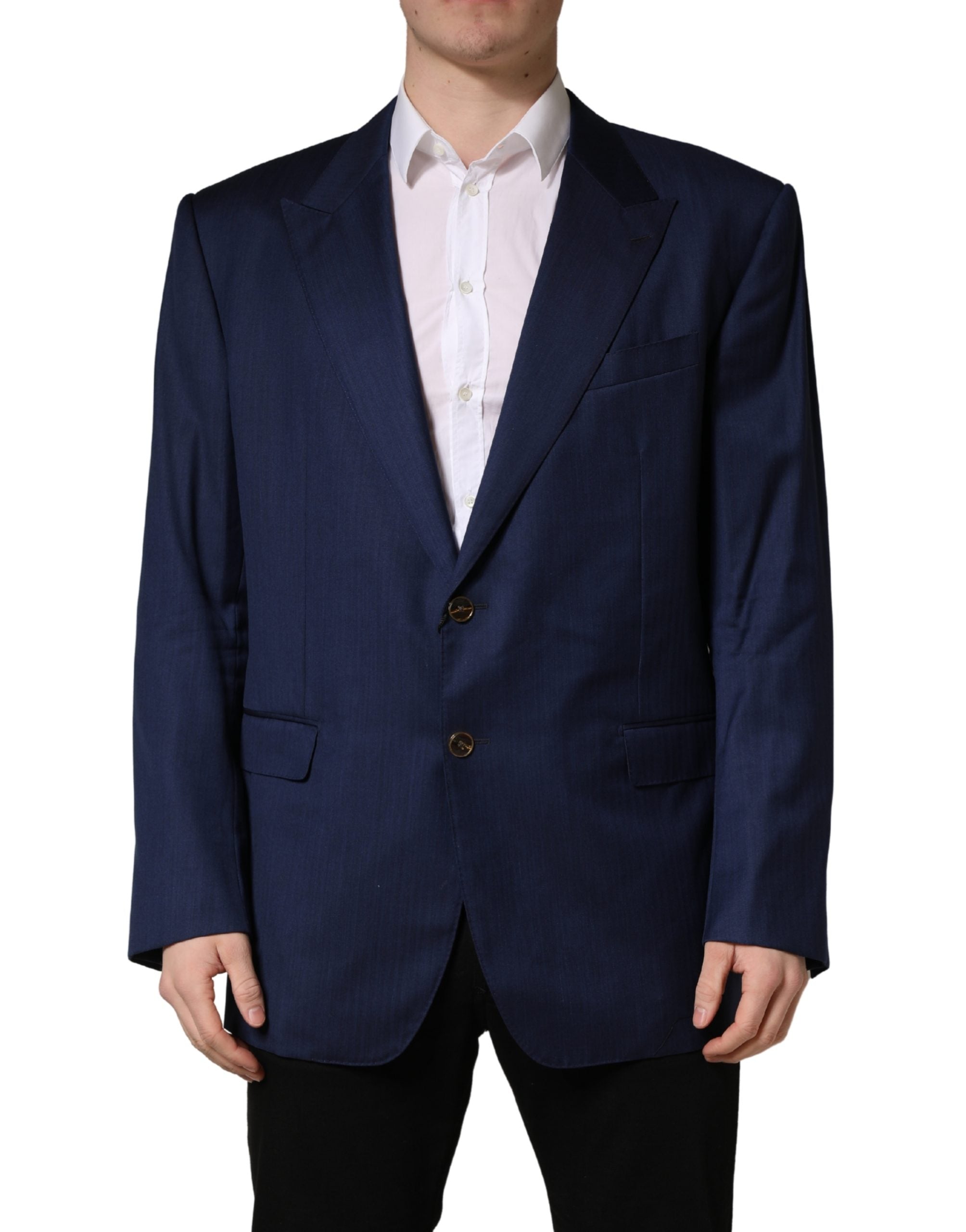 Dolce & Gabbana Blue Single Breasted 2 Button Suit Men's Jacket