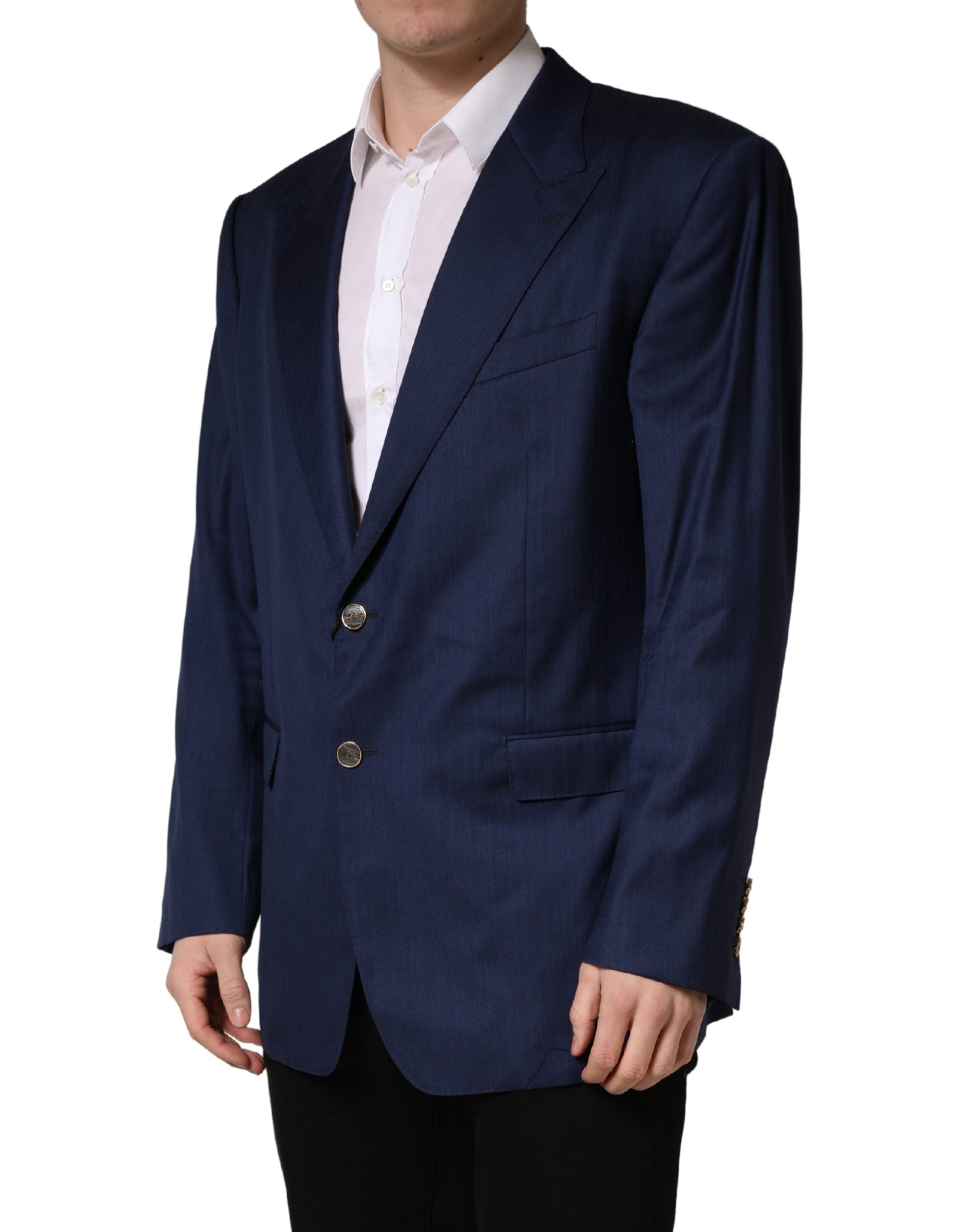 Dolce & Gabbana Blue Single Breasted 2 Button Suit Men's Jacket