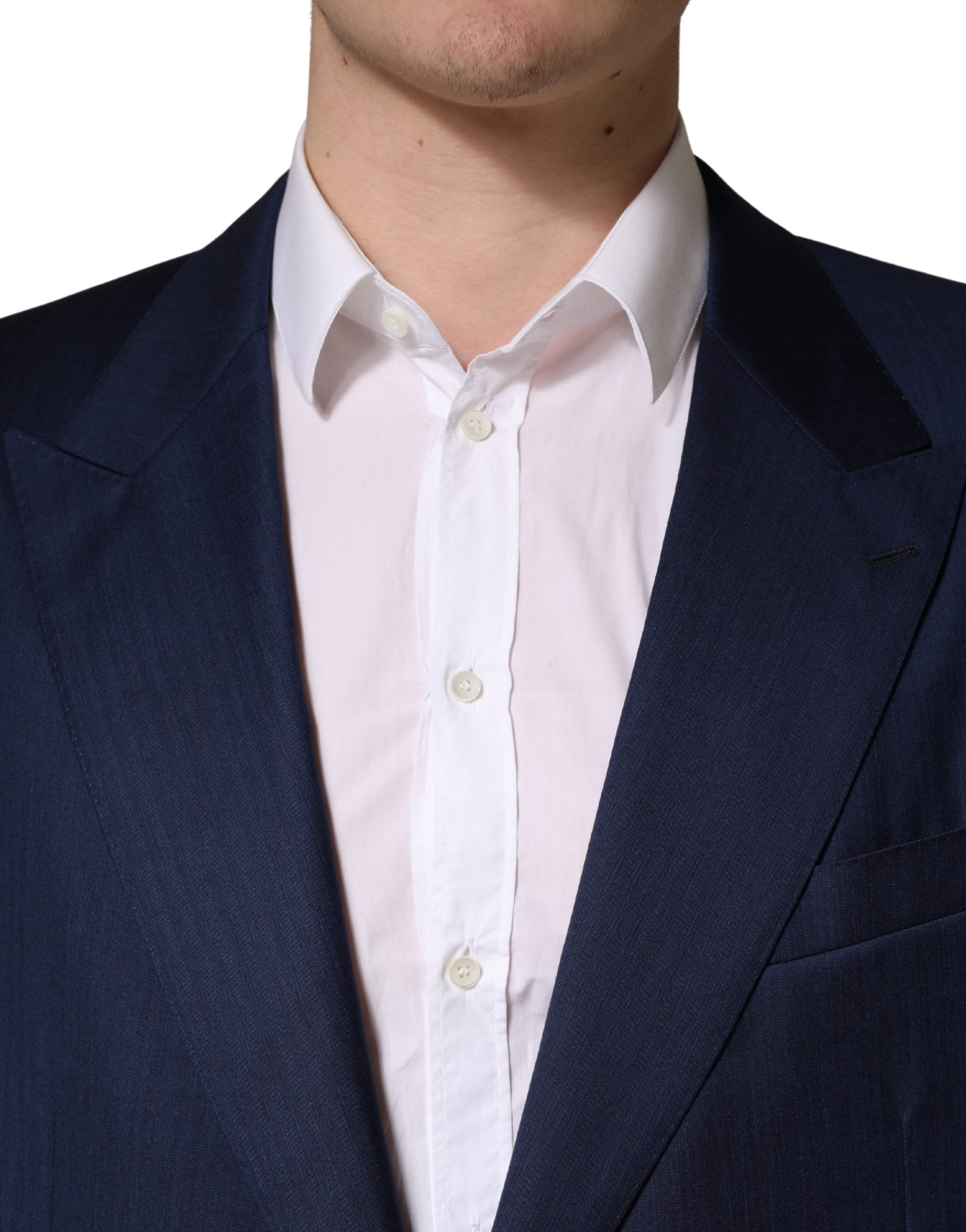 Dolce & Gabbana Blue Single Breasted 2 Button Suit Men's Jacket