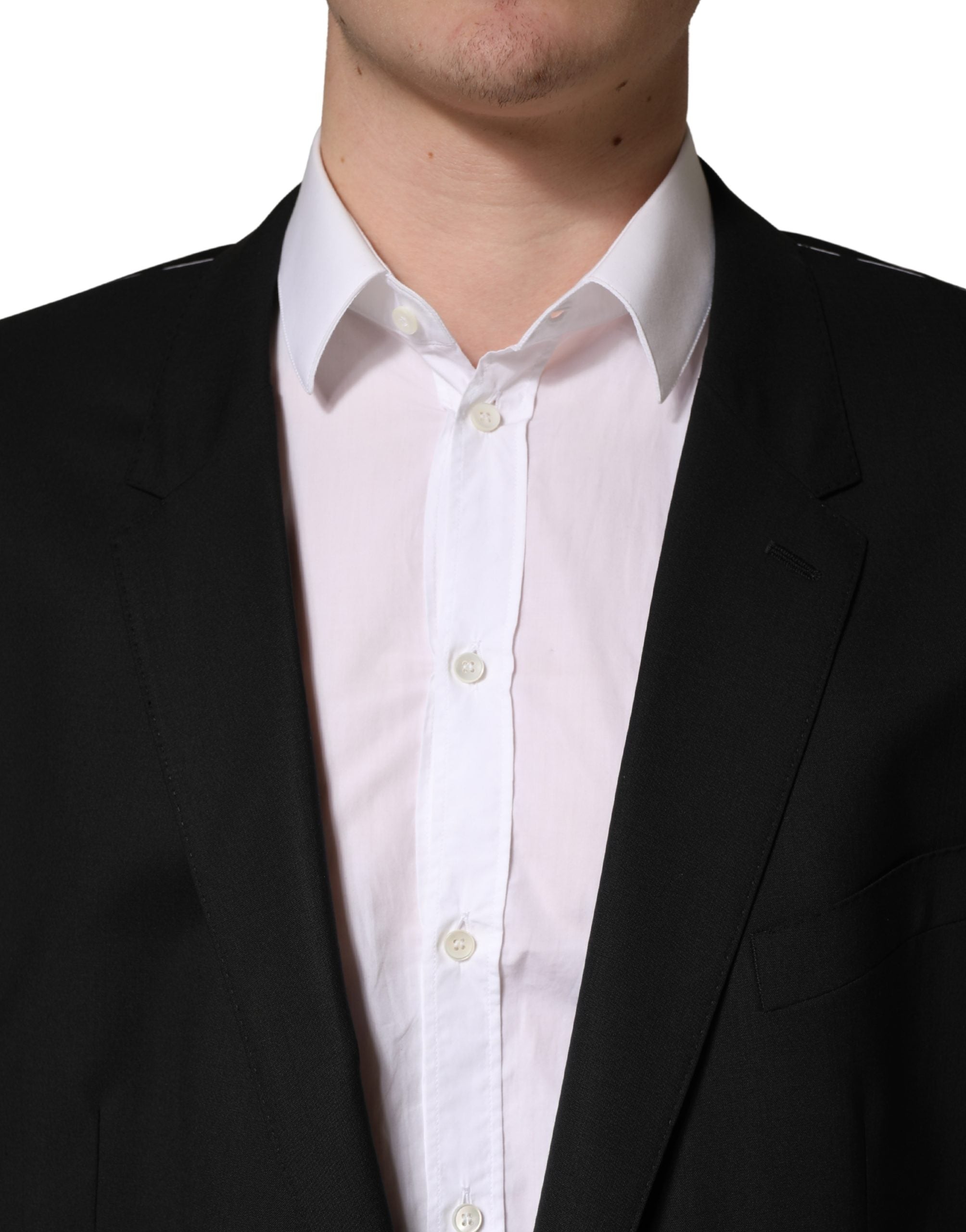 Dolce & Gabbana Black Single Breasted 2 Button Suit Men's Jacket
