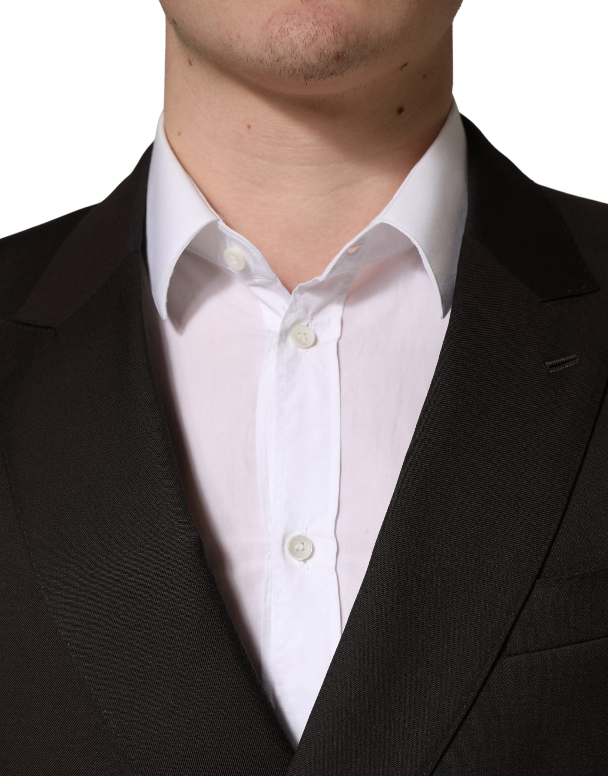 Dolce & Gabbana Dark Violet Wool Double Breasted Suit Men's Jacket