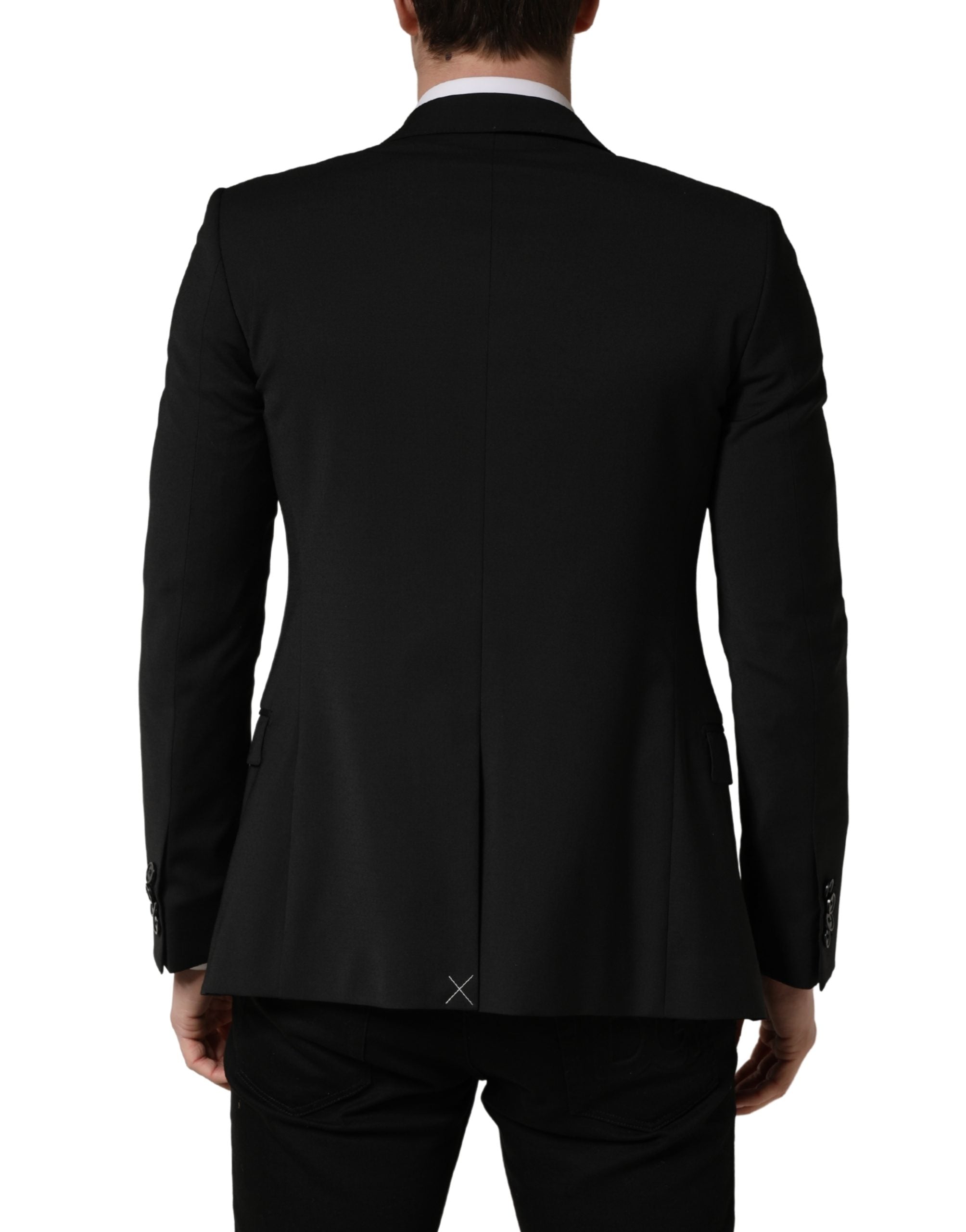 Dolce & Gabbana Black Polyester 2 Buttons Men Suit Men's Jacket