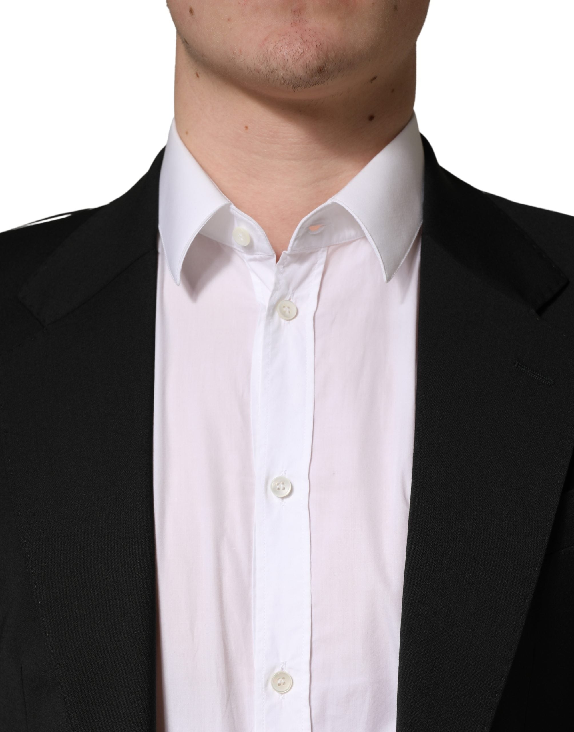 Dolce & Gabbana Black Polyester 2 Buttons Men Suit Men's Jacket