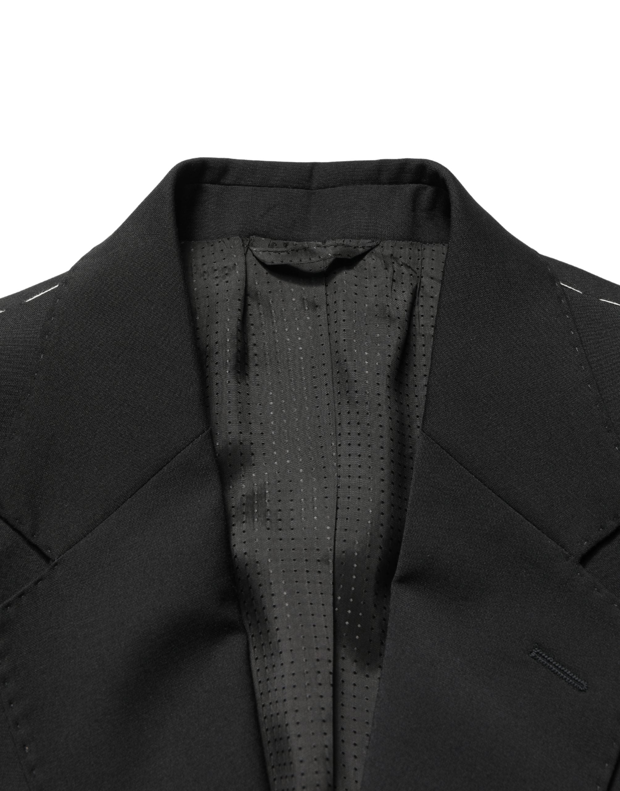 Dolce & Gabbana Black Polyester 2 Buttons Men Suit Men's Jacket