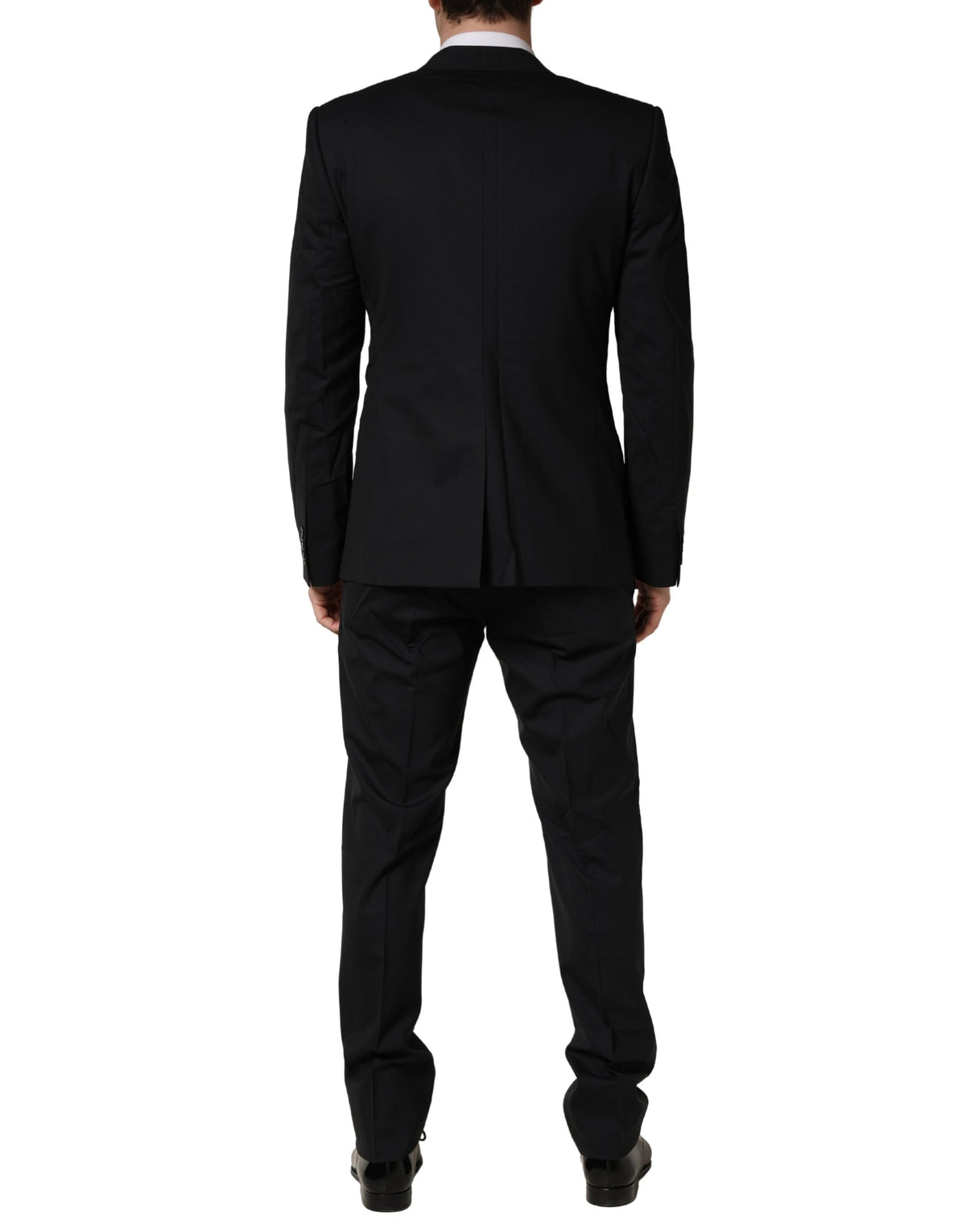 Dolce & Gabbana Dark Blue Wool 2 Buttons Formal 3 Piece Men Men's Suit (Pre-Owned)