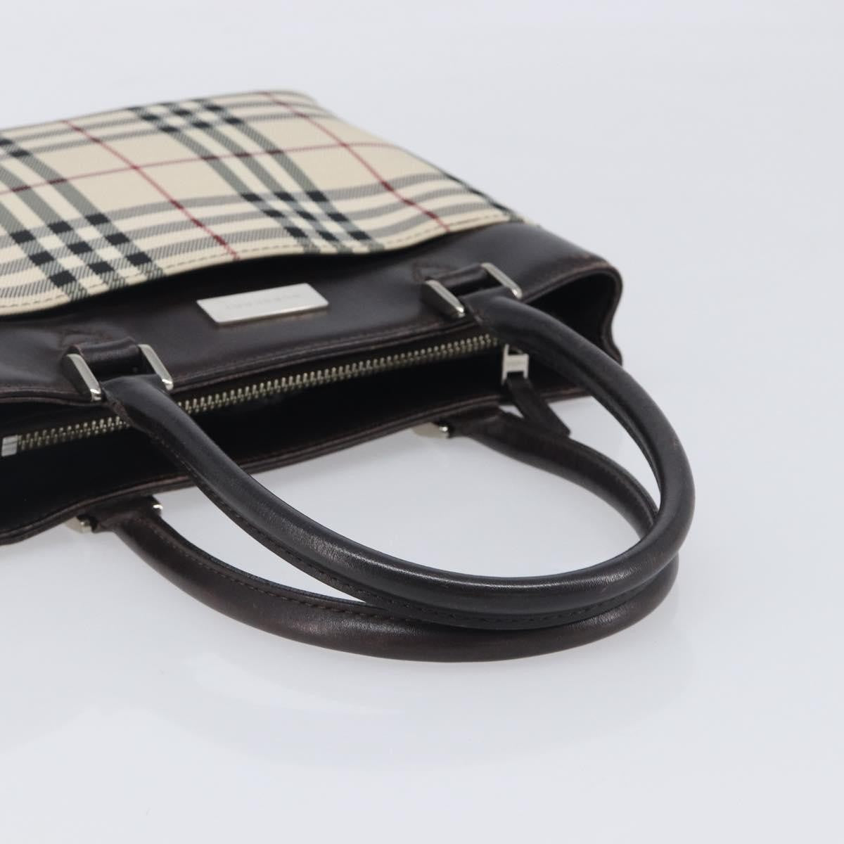 Burberry Nova Check Nova Check Canvas Beige Canvas Handbag (Pre-Owned)