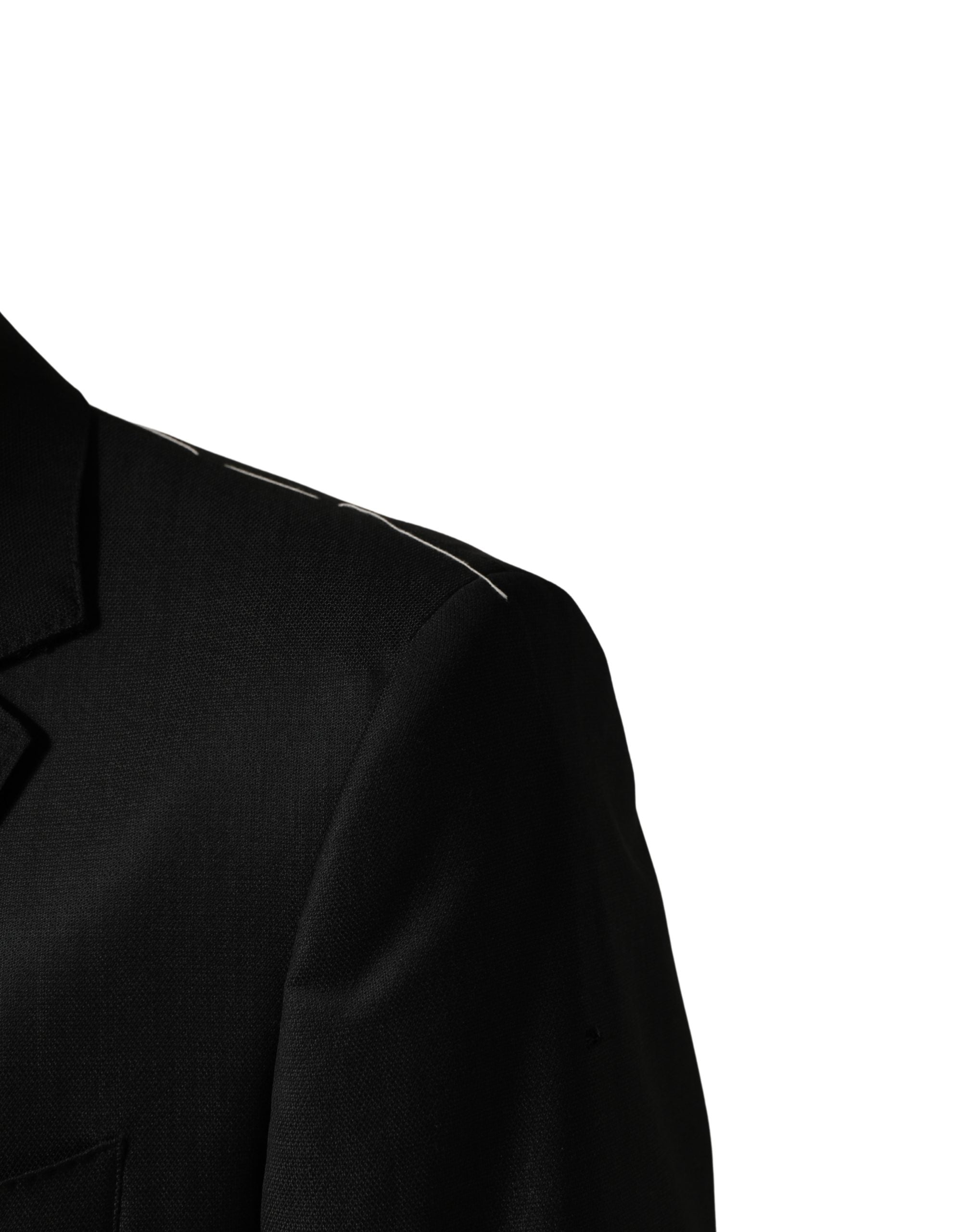 Dolce & Gabbana Black Wool 2 Buttons Formal 2 Piece Men's Suit (Pre-Owned)